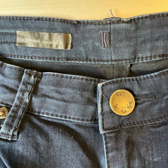 KUT Josephine Women Flared Jeans size 27 Blue Mid Rise Stretch Slim Bootcut - Picture 9 of 12